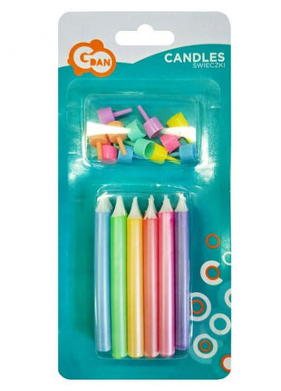 Színes Jumbo Colourful tortagyertya, gyertya szett 12 db-os