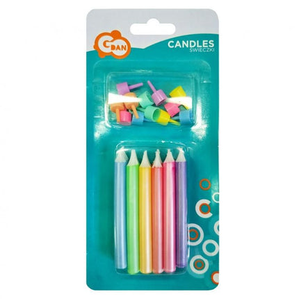 Színes Jumbo Colourful tortagyertya, gyertya szett 12 db-os