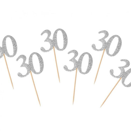 Ezüst 30 Silver díszítő pálca 6 db-os