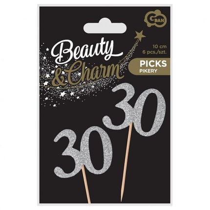 Ezüst 30 Silver díszítő pálca 6 db-os