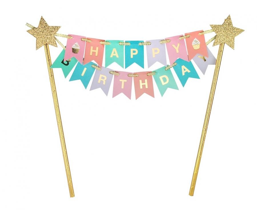 Happy Birthday Pastel torta dekoráció