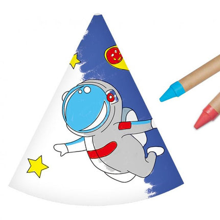 Űr Universe színezhető parti kalap, csákó 6 db-os