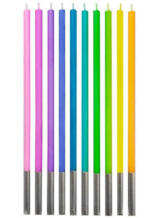 Színes Pastel tortagyertya, gyertya szett 10 db-os