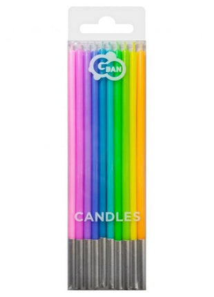 Színes Pastel tortagyertya, gyertya szett 10 db-os
