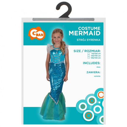 Sellő Blue jelmez 120/130 cm