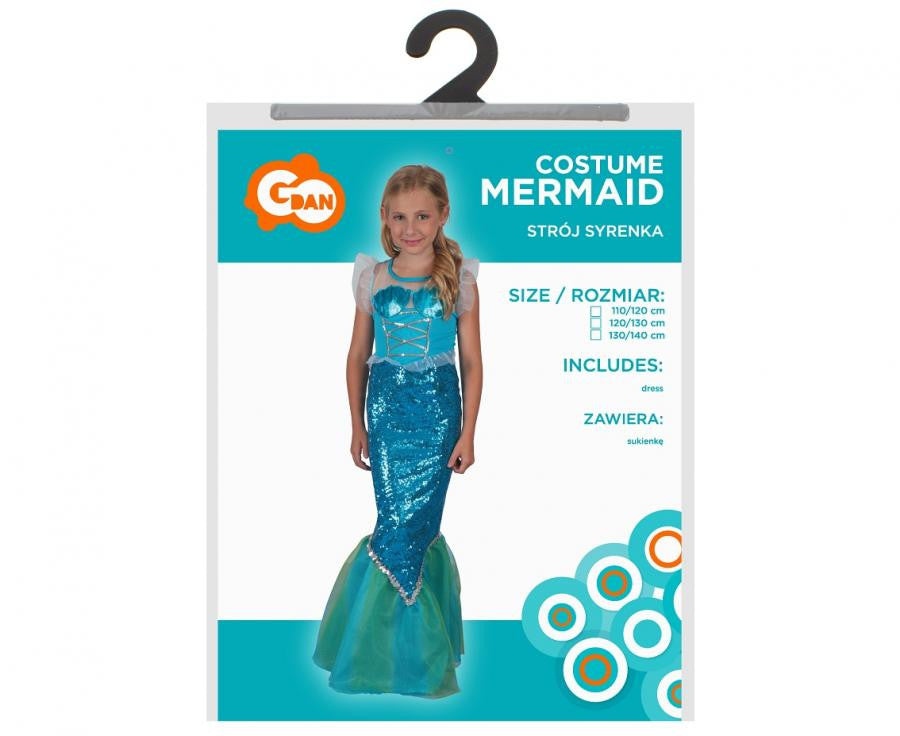 Sellő Blue jelmez 120/130 cm