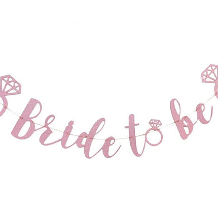 Bride To Be Pink papír felirat 3 m