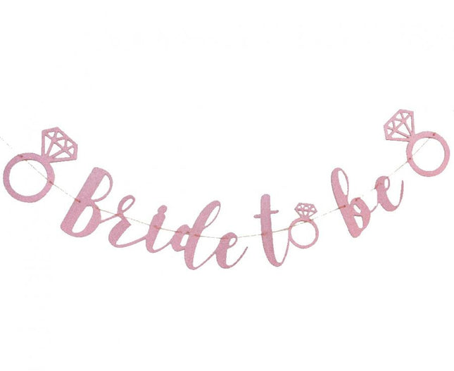Bride To Be Pink papír felirat 3 m