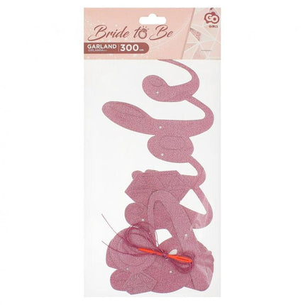 Bride To Be Pink papír felirat 3 m