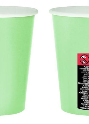 Zöld Solid Mint papír pohár 14 db-os 270 ml
