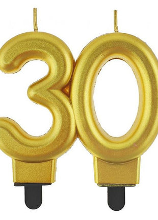 Arany 30-as Gold tortagyertya, számgyertya