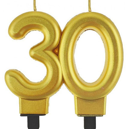 Arany 30-as Gold tortagyertya, számgyertya