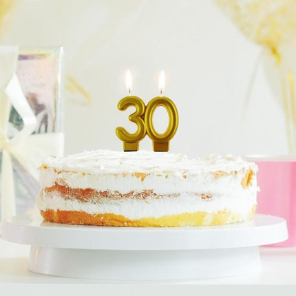 Arany 30-as Gold tortagyertya, számgyertya