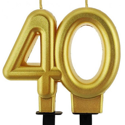 Arany 40-es Gold tortagyertya, számgyertya