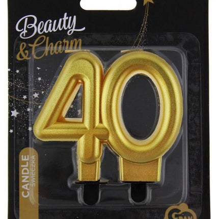 Arany 40-es Gold tortagyertya, számgyertya