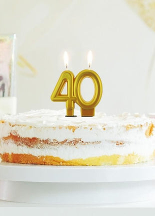 Arany 40-es Gold tortagyertya, számgyertya