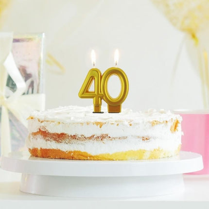 Arany 40-es Gold tortagyertya, számgyertya