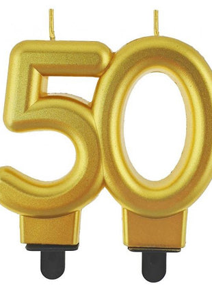 Arany 50-es Gold tortagyertya, számgyertya