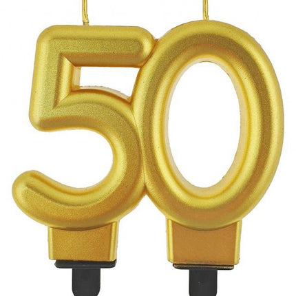Arany 50-es Gold tortagyertya, számgyertya