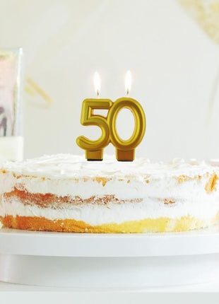 Arany 50-es Gold tortagyertya, számgyertya