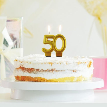 Arany 50-es Gold tortagyertya, számgyertya