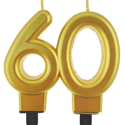 Arany 60-as Gold tortagyertya, számgyertya