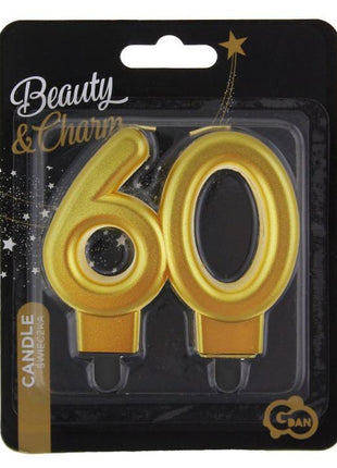 Arany 60-as Gold tortagyertya, számgyertya