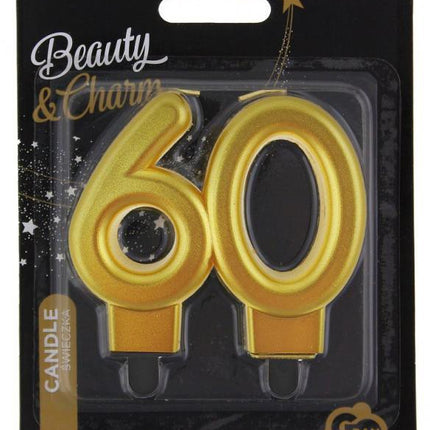 Arany 60-as Gold tortagyertya, számgyertya