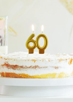 Arany 60-as Gold tortagyertya, számgyertya