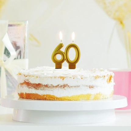 Arany 60-as Gold tortagyertya, számgyertya