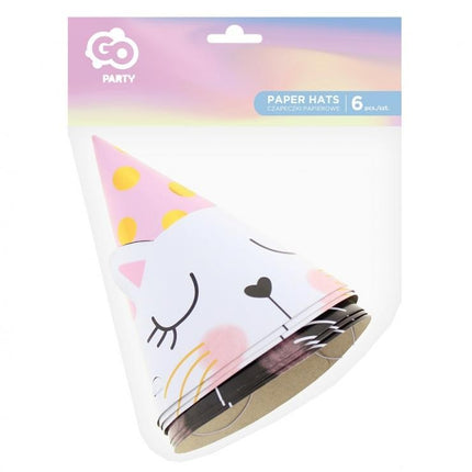 Cicás Sleepy party kalap, csákó 6 db-os