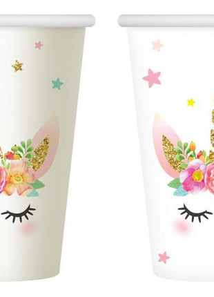 Unikornis Star papír pohár 6 db-os 266 ml