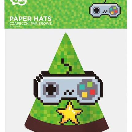 Játék Game On party kalap, csákó 6 db-os