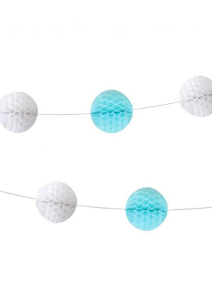 Baby Boy papír pom pom girland 250 cm
