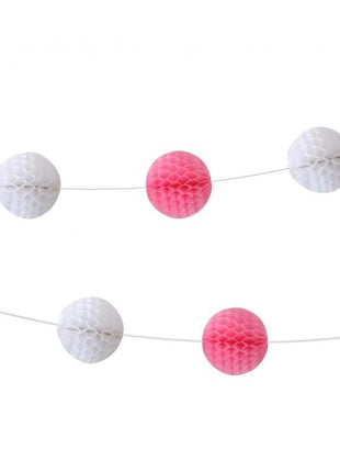 Baby Girl papír pom pom girland 250 cm