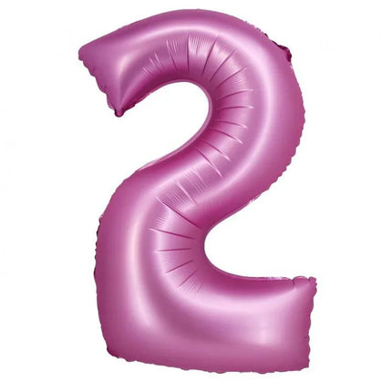 Rózsaszín Satin Pink 2-es szám fólia lufi 76 cm