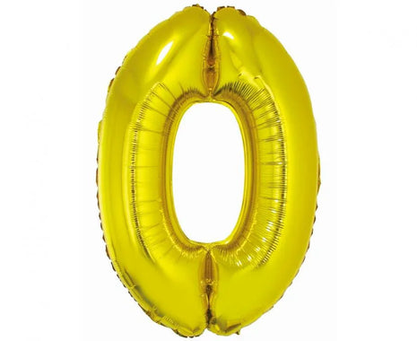 Arany 0-ás Gold szám fólia lufi 76 cm