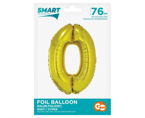 Arany 0-ás Gold szám fólia lufi 76 cm