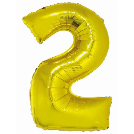 Arany 2-es Gold szám fólia lufi 76 cm