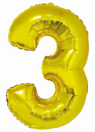 Arany 3-as Gold szám fólia lufi 76 cm