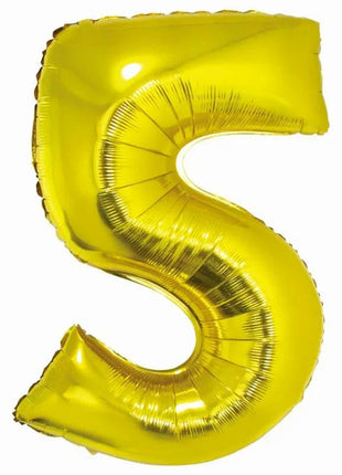 Arany 5-ös Gold szám fólia lufi 76 cm
