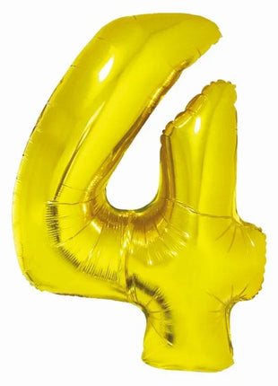Arany 4-es Gold szám fólia lufi 76 cm