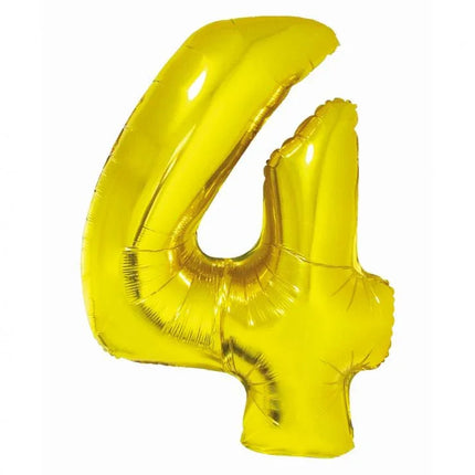 Arany 4-es Gold szám fólia lufi 76 cm