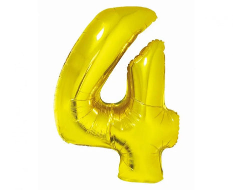 Arany 4-es Gold szám fólia lufi 76 cm