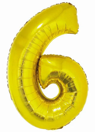 Arany 6-os Gold szám fólia lufi 76 cm