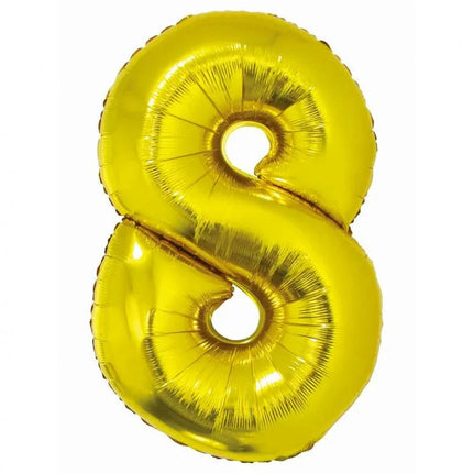 Arany 8-as Gold szám fólia lufi 76 cm