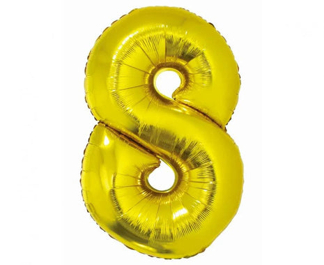 Arany 8-as Gold szám fólia lufi 76 cm