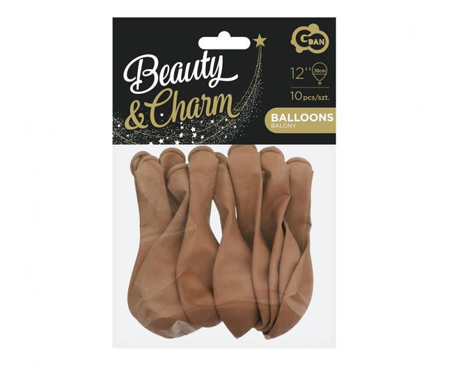 Caramel Pastel léggömb, lufi 10 db-os 12 inch (30 cm)