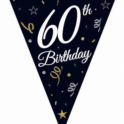 Happy Birthday 60 B&C zászlófüzér 270 cm