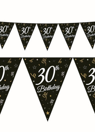Happy Birthday 30 B&C zászlófüzér 270 cm